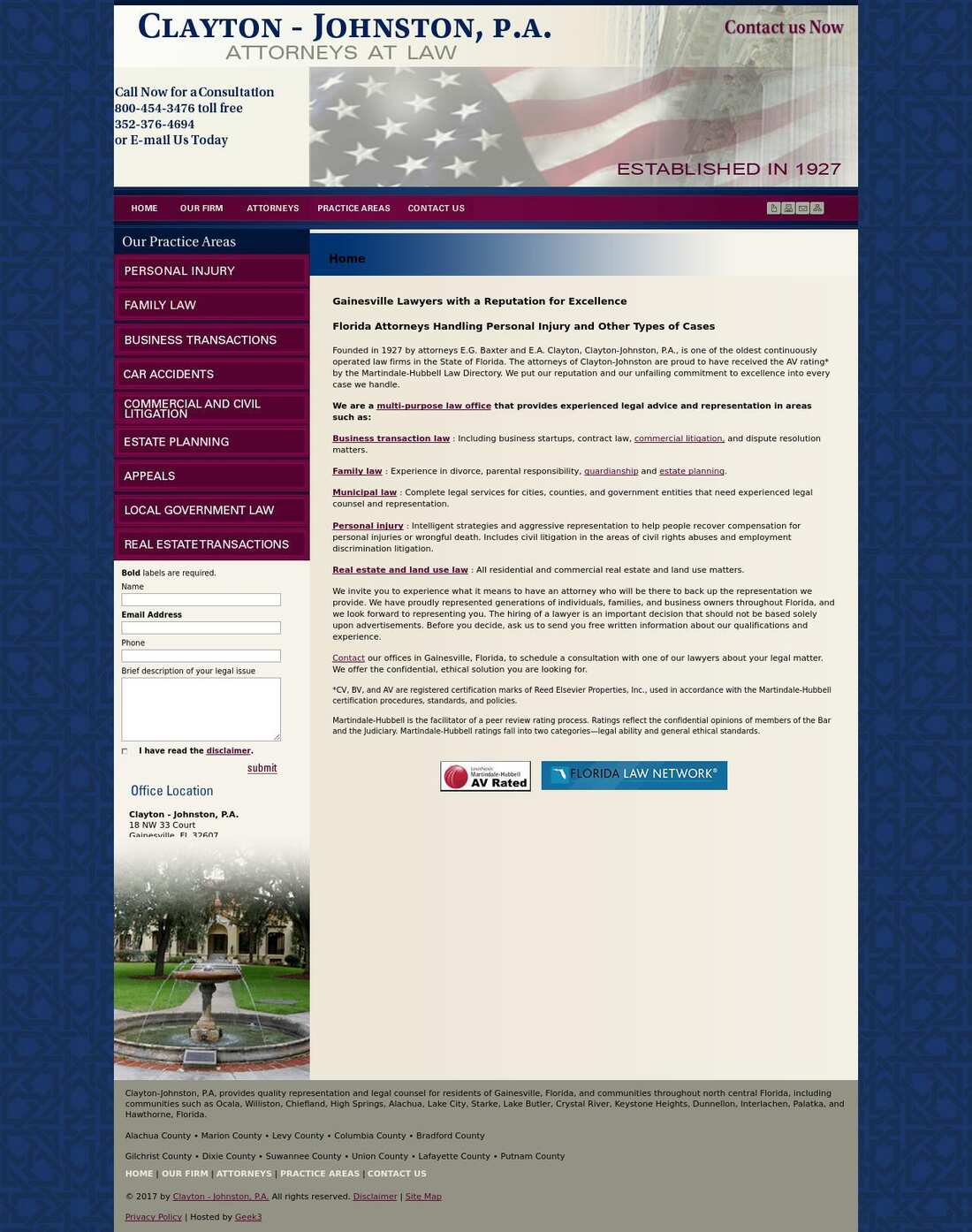 Clayton - Johnston, P.A. - Gainesville FL Lawyers