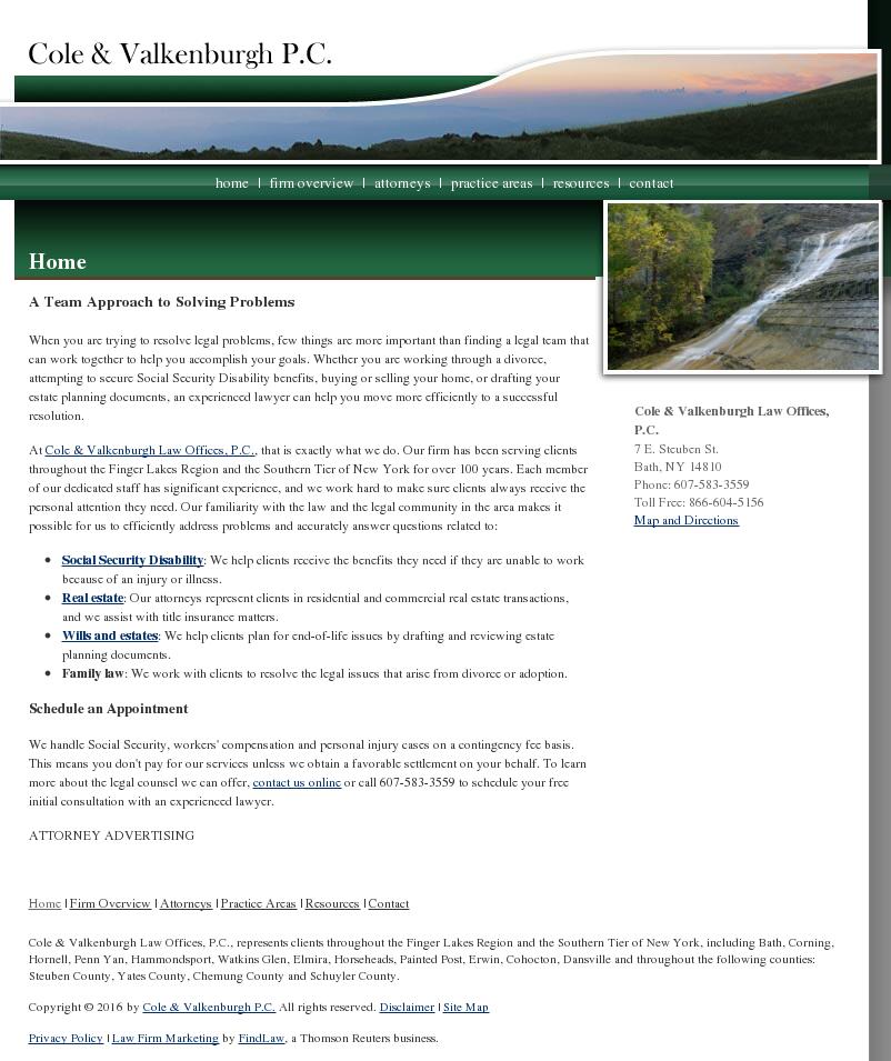Cole & Valkenburgh P.C. - Bath NY Lawyers