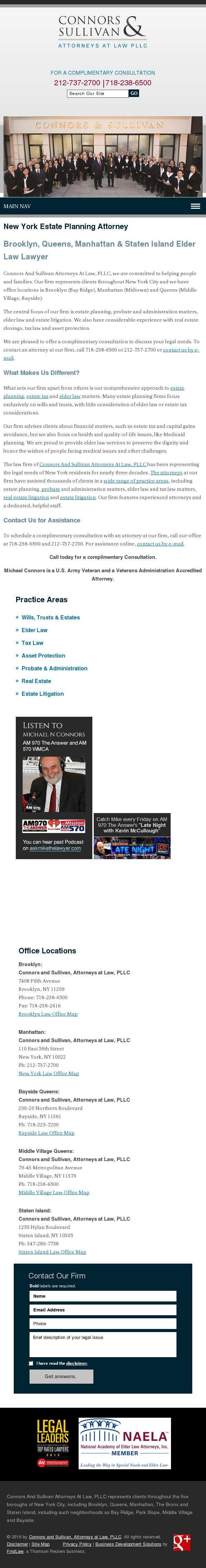 Connors and Sullivan Attorneys at Law, PLLC - New York NY Lawyers