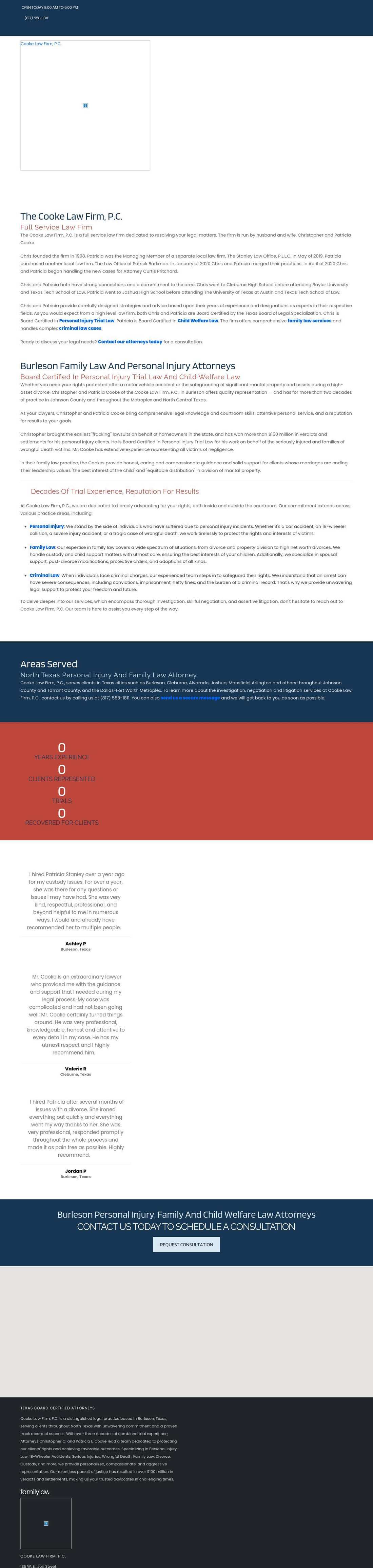 Cooke Law Firm, P.C. - Cleburne TX Lawyers