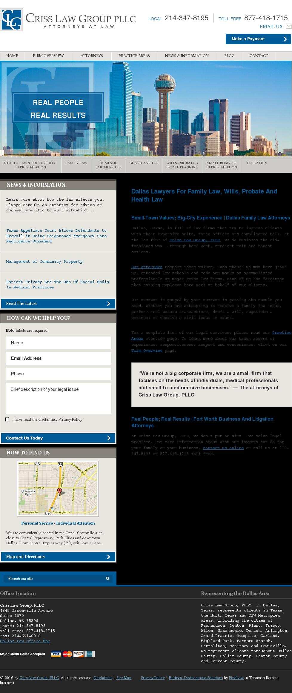 Criss Law Group, PLLC - Dallas TX Lawyers