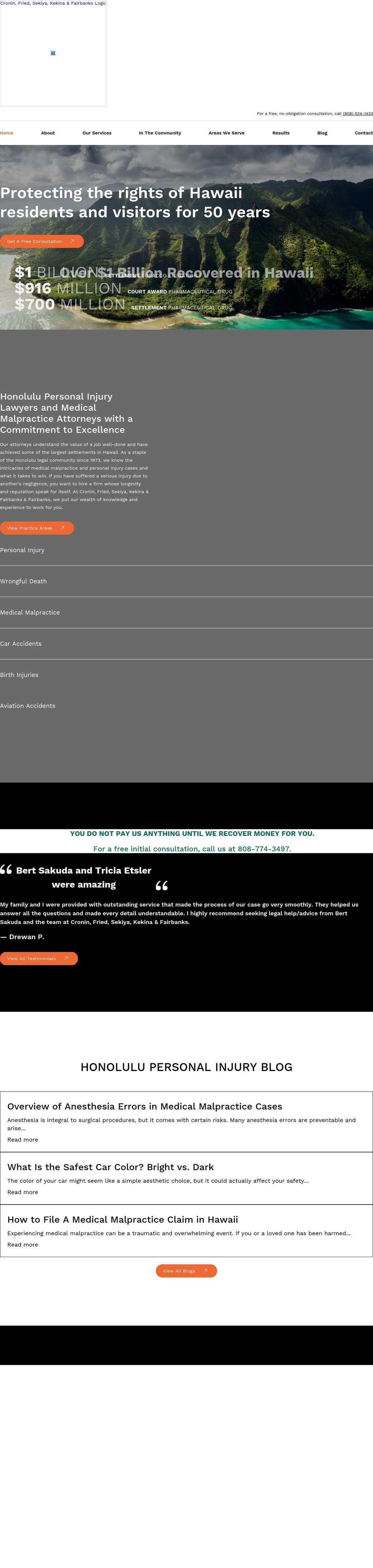 Cronin Fried Sekiya Kekina & Fairbanks - Honolulu HI Lawyers