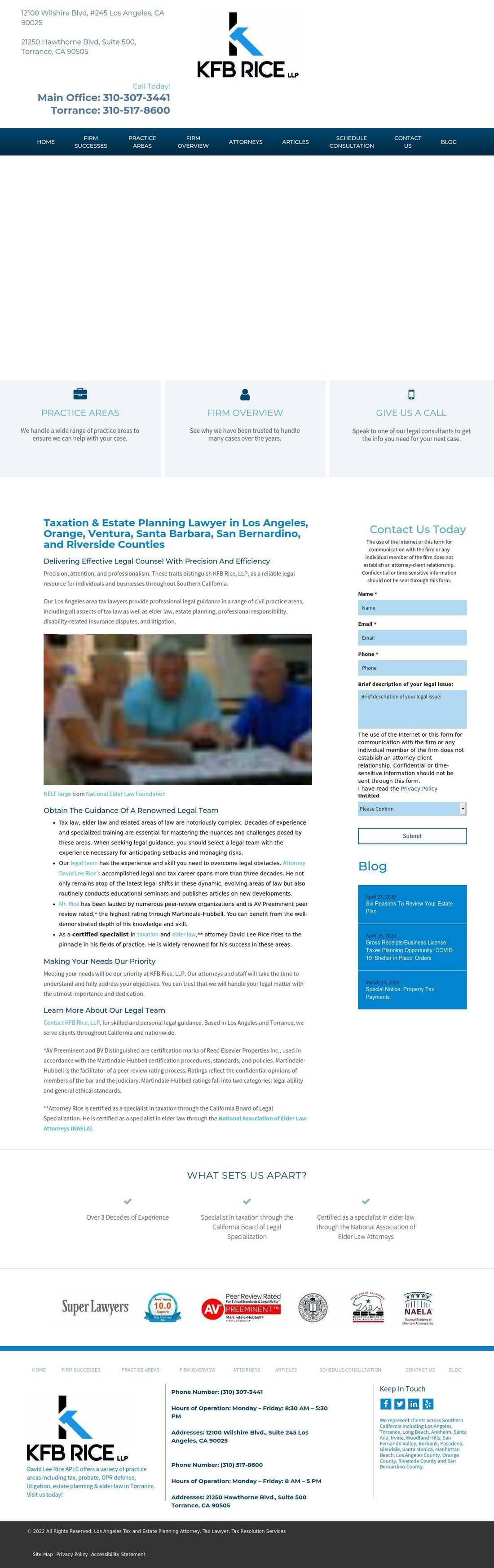 David Lee Rice, A Professional Law Corporation - Torrance CA Lawyers
