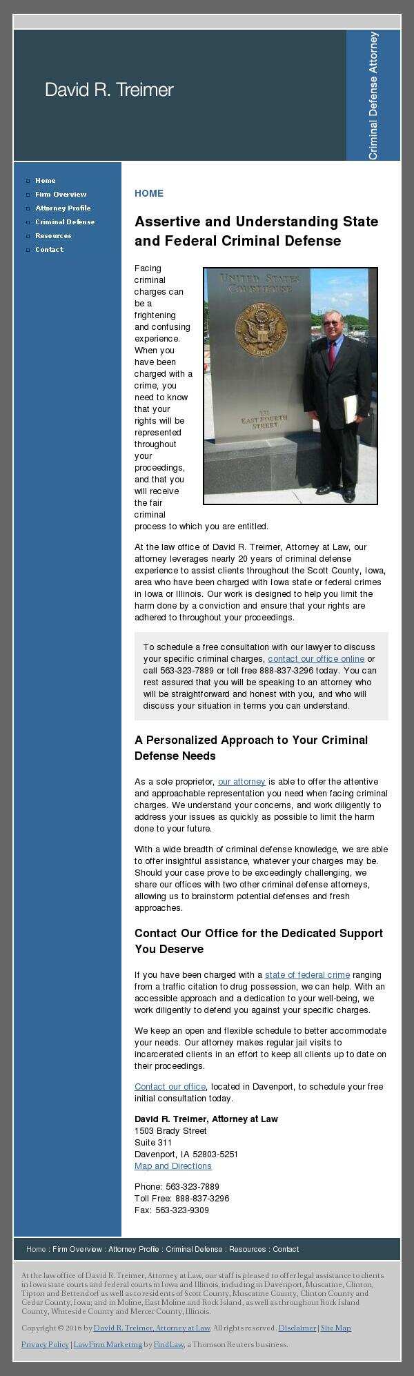 David R. Treimer, Attorney at Law - Davenport IA Lawyers