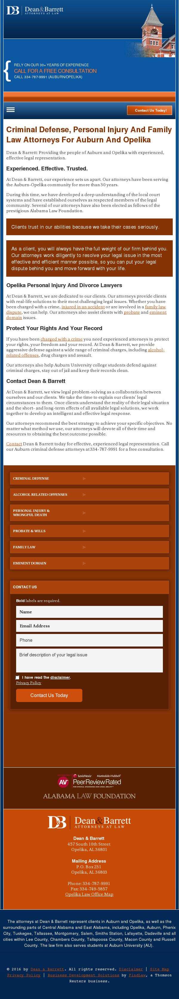 Dean & Barrett - Opelika AL Lawyers