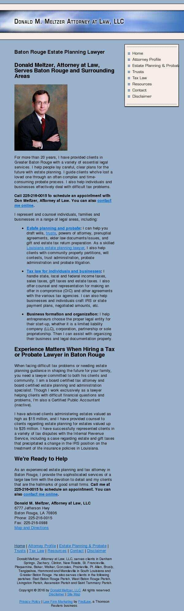 Donald Meltzer, LLC - Baton Rouge LA Lawyers