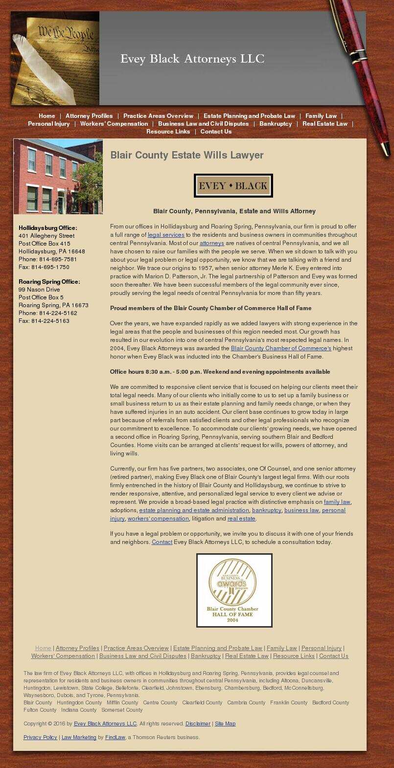 Evey Black Magee Levine Rosensteel Mauk Brenner & Karn LLP - Hollidaysburg PA Lawyers
