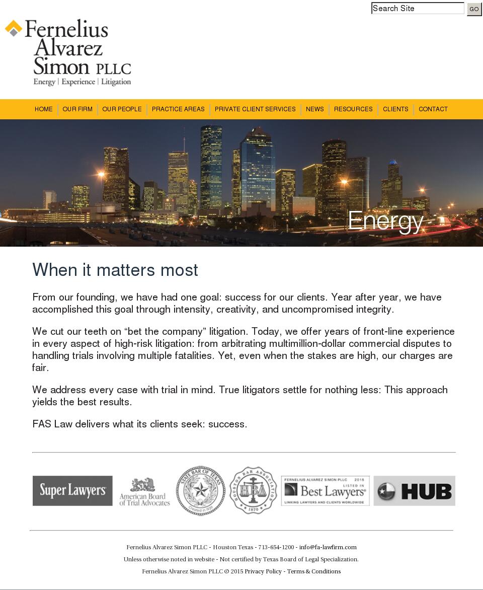 Fernelius Alvarez Simon PLLC - Houston TX Lawyers