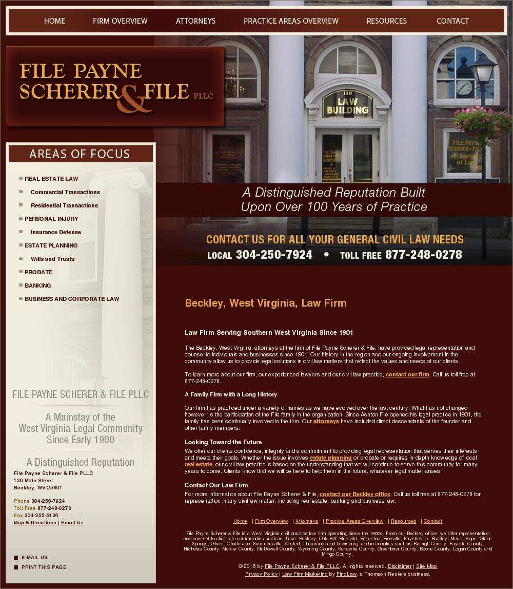 File Payne Scherer & File PLLC - Beckley WV Lawyers