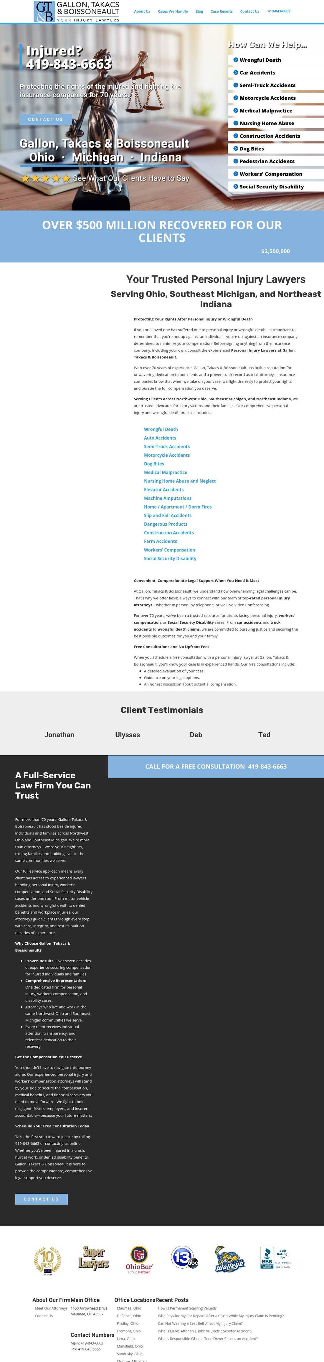 Gallon Takacs Boissoneault & Schaffer Co LPA - Toledo OH Lawyers