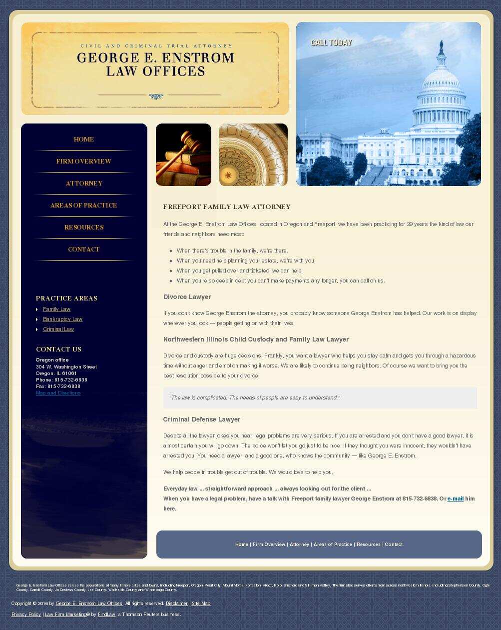 George E. Enstrom Law Offices - Freeport IL Lawyers