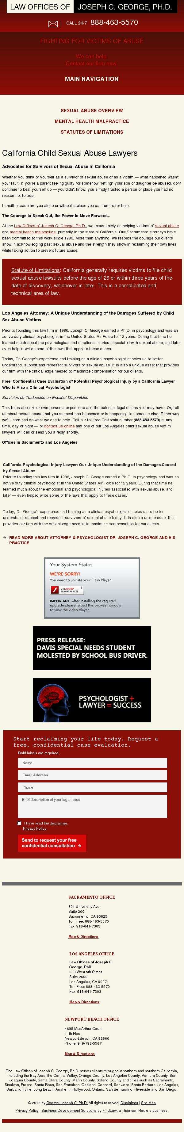 George, Joseph C. Ph.D.  - Sacramento CA Lawyers