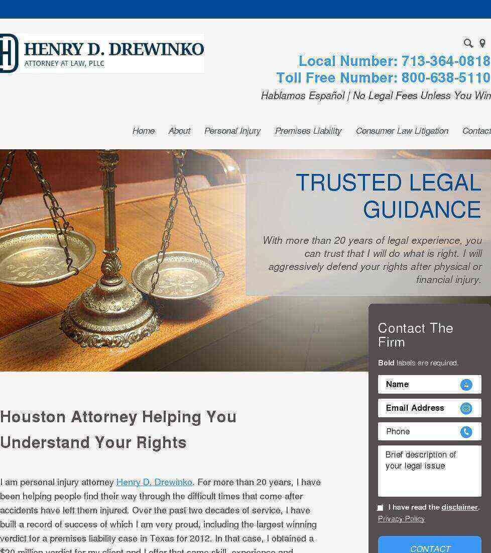 Henry D. Drewinko, Attorney at Law, PLLC - Houston TX Lawyers