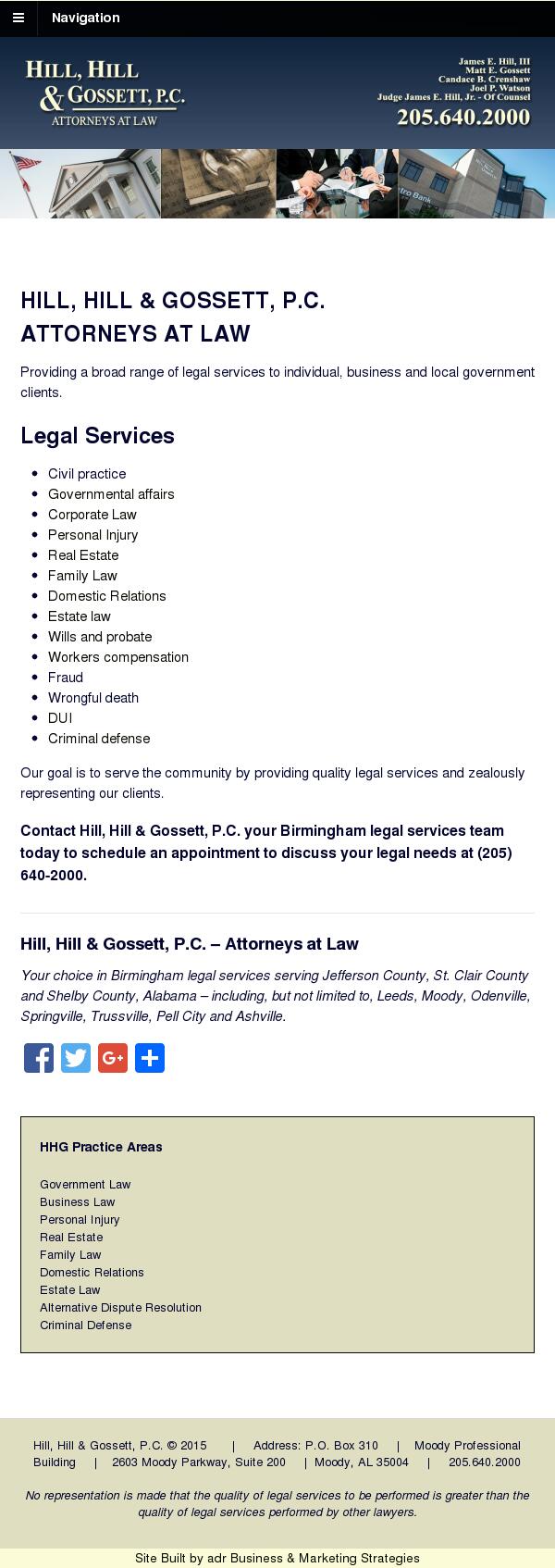 Hill, Weisskopf & Hill, P.C. - Springville AL Lawyers