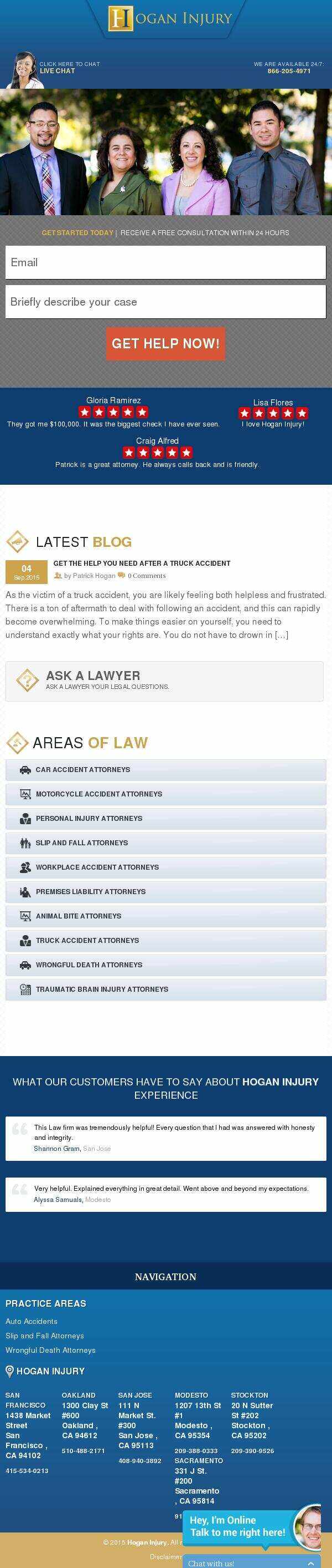 Hogan Injury - Sacramento CA Lawyers
