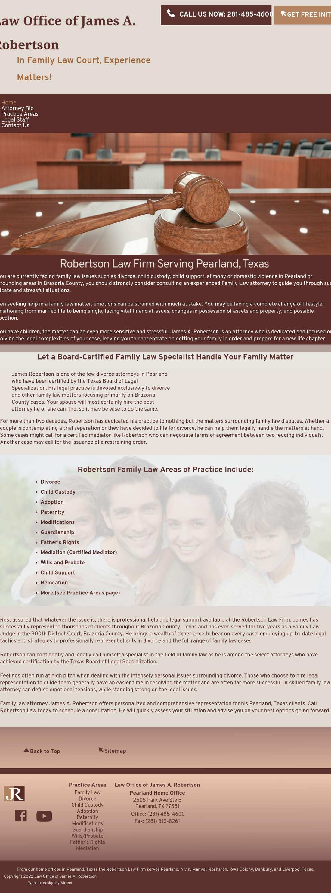 James A. Robertson, Attorney at Law - Pearland TX Lawyers