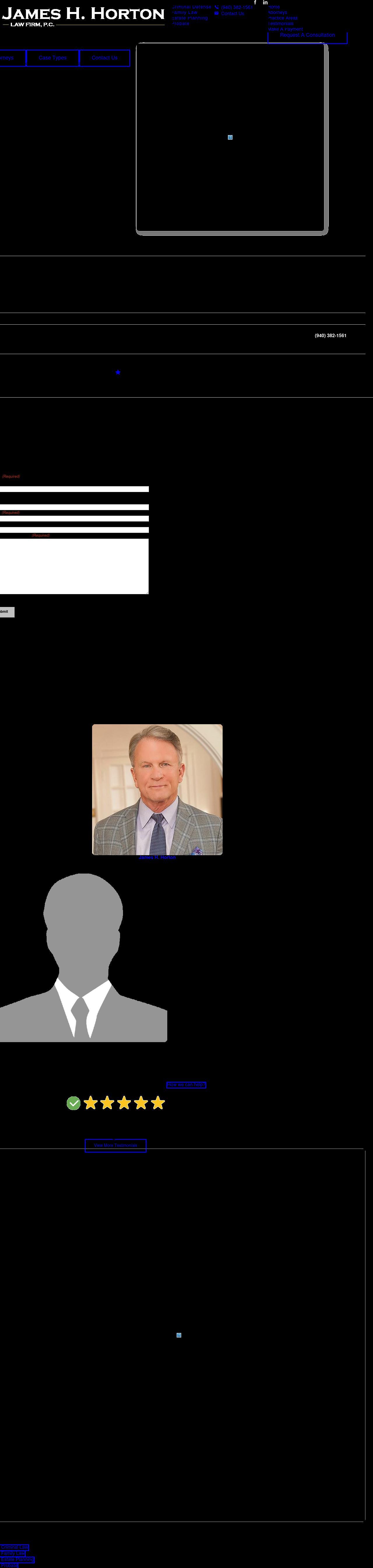 James H. Horton Law Firm, P.C. - Denton TX Lawyers