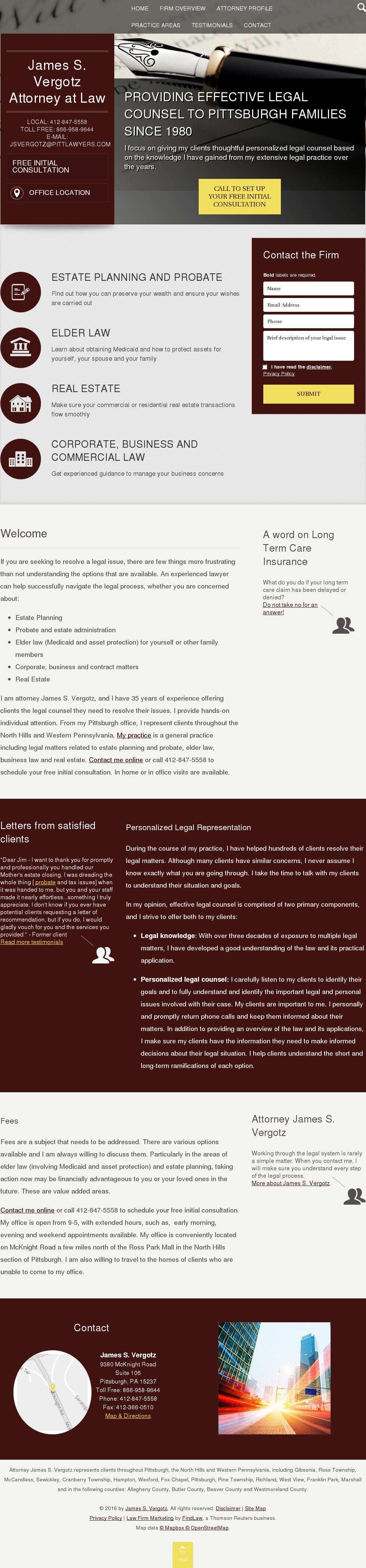 James S. Vergotz - Pittsburgh PA Lawyers