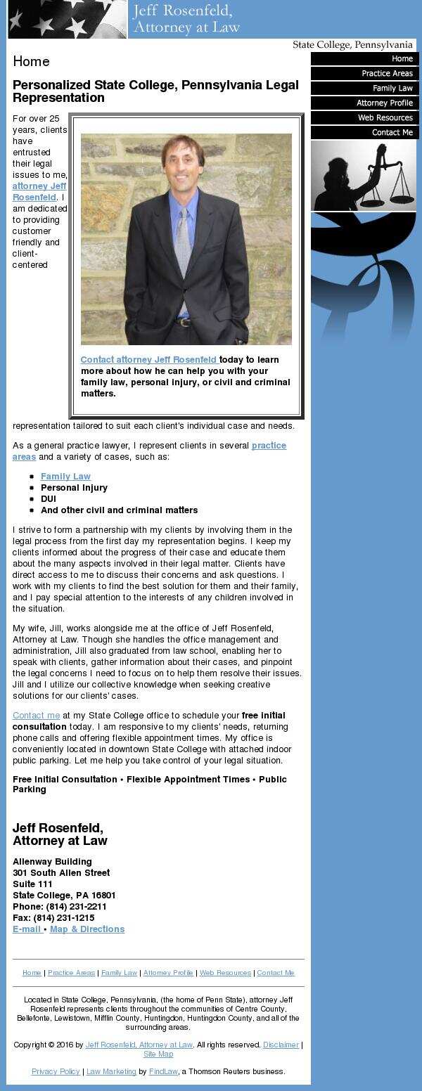 Jeff Rosenfeld, Attorney at Law - State College PA Lawyers