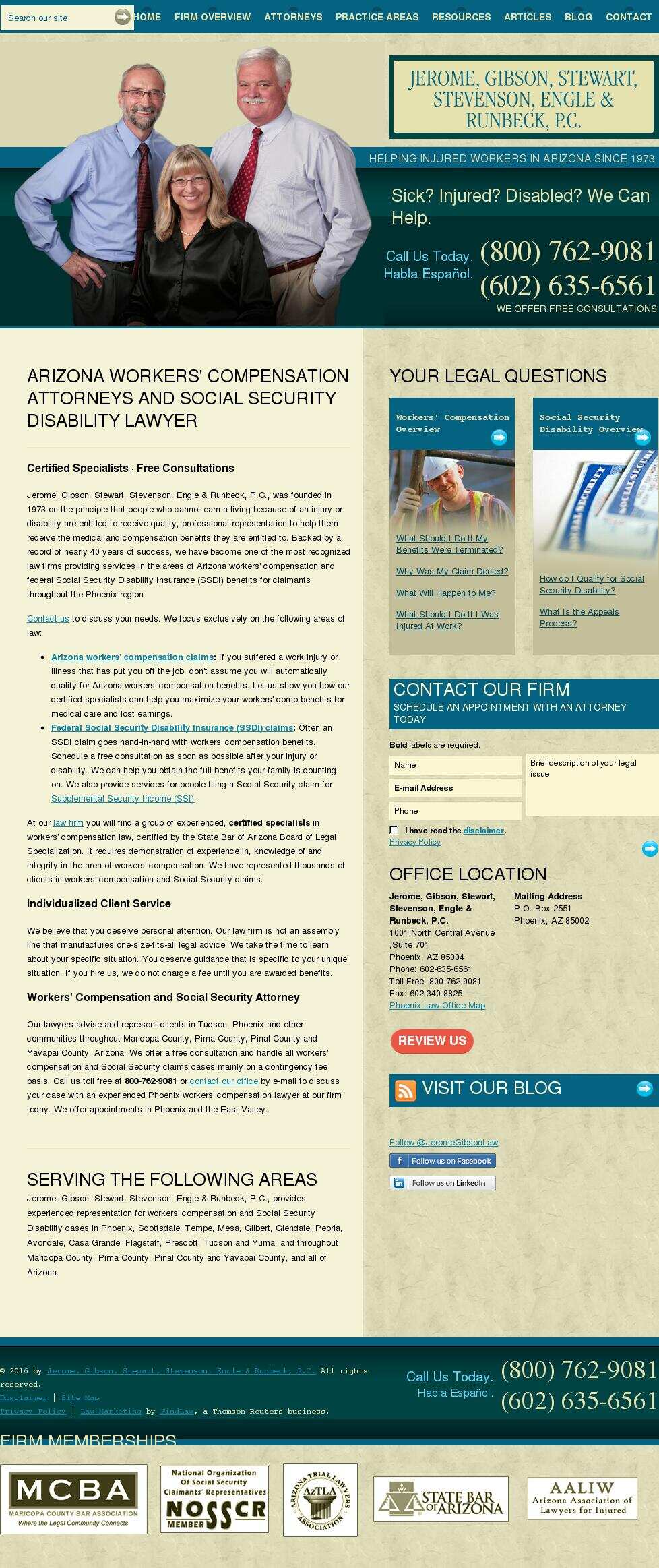 Jerome, Gibson, Stewart, Stevenson, Engle & Runbeck, P.C. - Phoenix AZ Lawyers