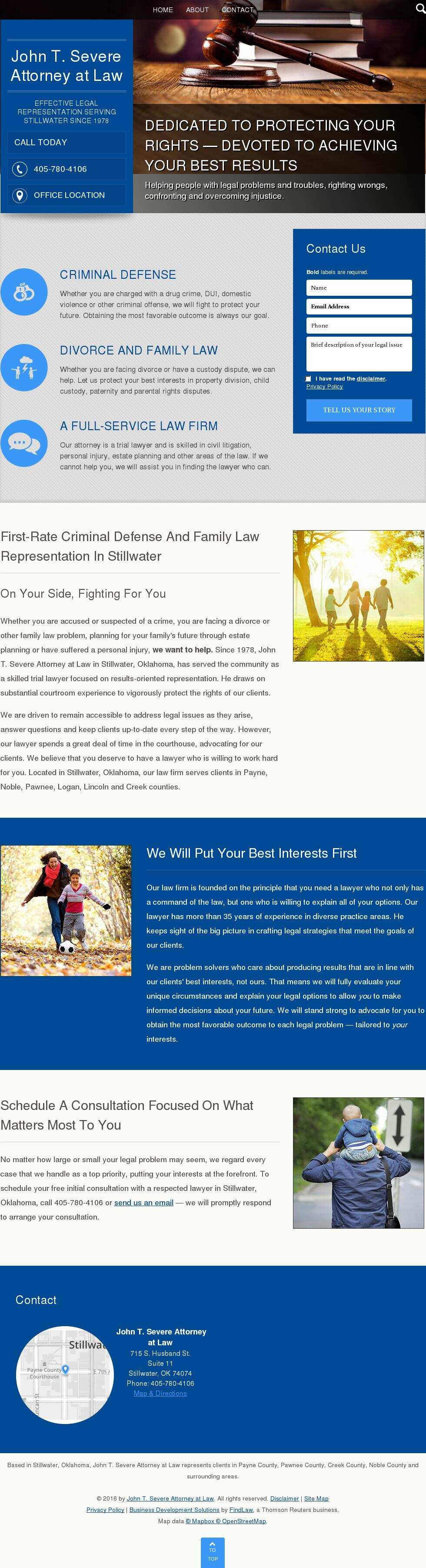 John T. Severe Attorney at Law - Stillwater OK Lawyers