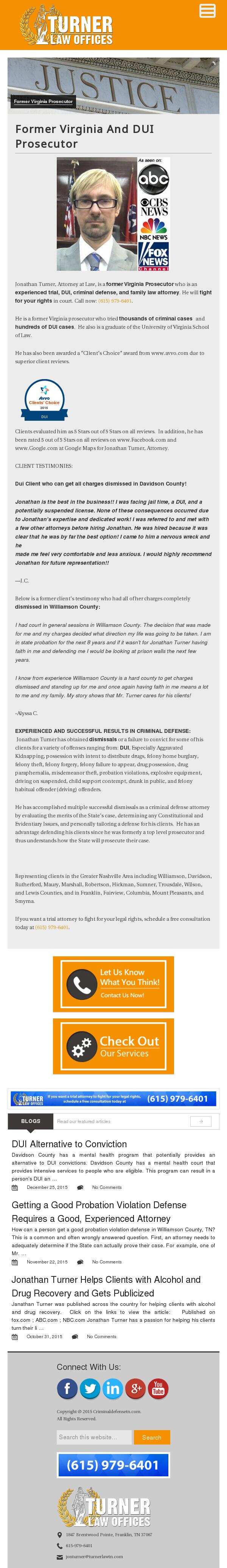 Jonathan Turner, Attorney at Law - Franklin TN Lawyers
