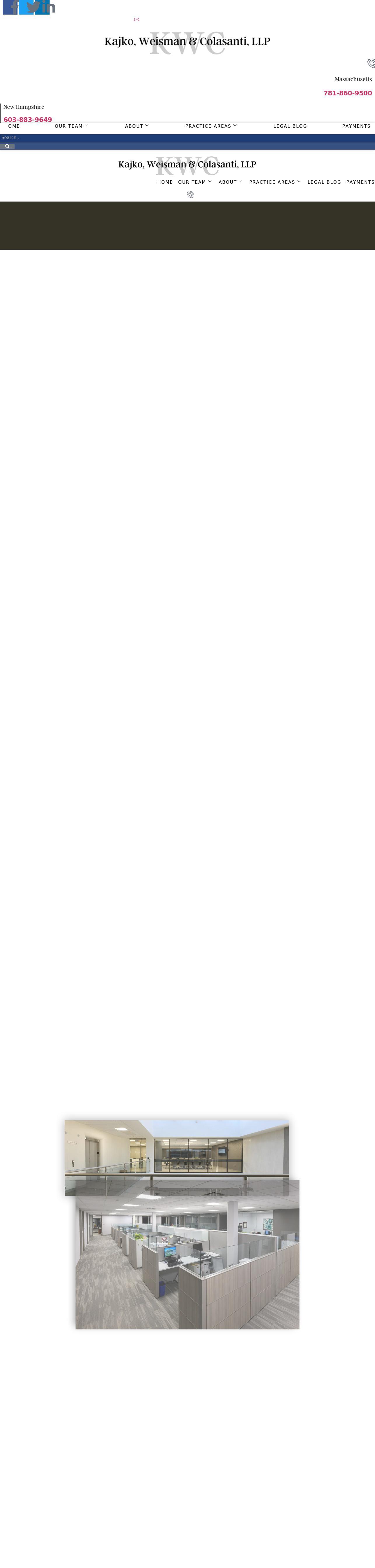 Kajko, Weisman & Colasanti, LLP - Andover MA Lawyers