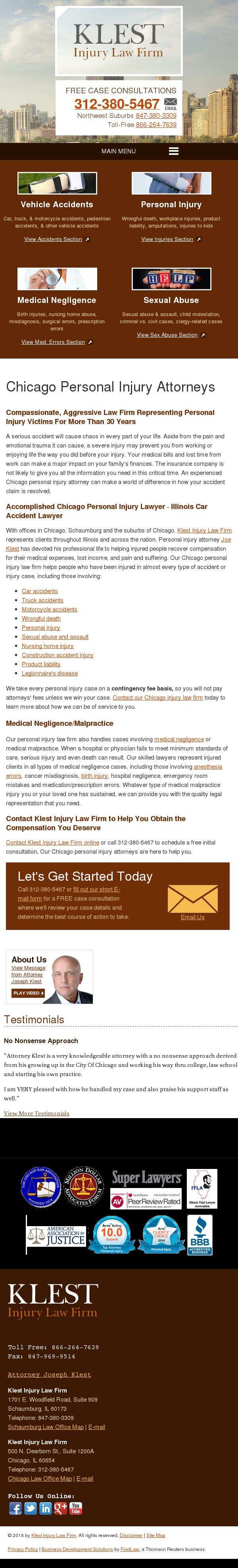 Klest Injury Law Firm - Schaumburg IL Lawyers