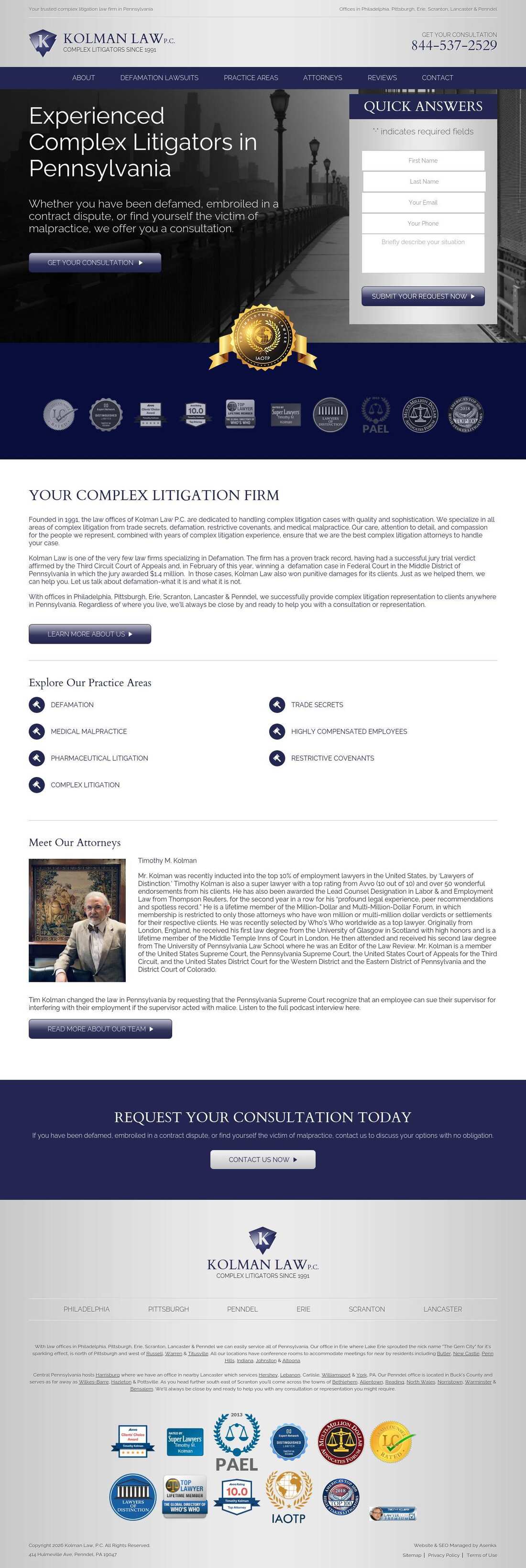 Kolman Ely, P. C. - Erie PA Lawyers