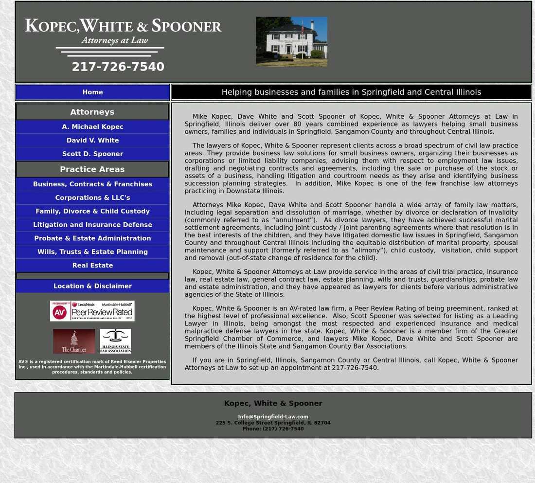 Kopec, White & Spooner - Springfield IL Lawyers