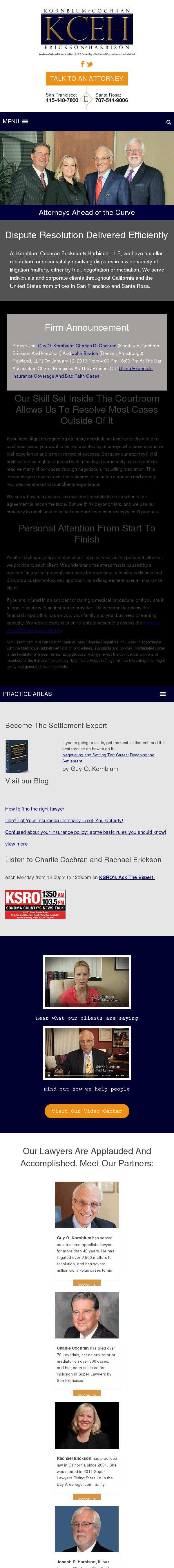 Kornblum Cochran Erickson & Harbison, LLP - San Francisco CA Lawyers