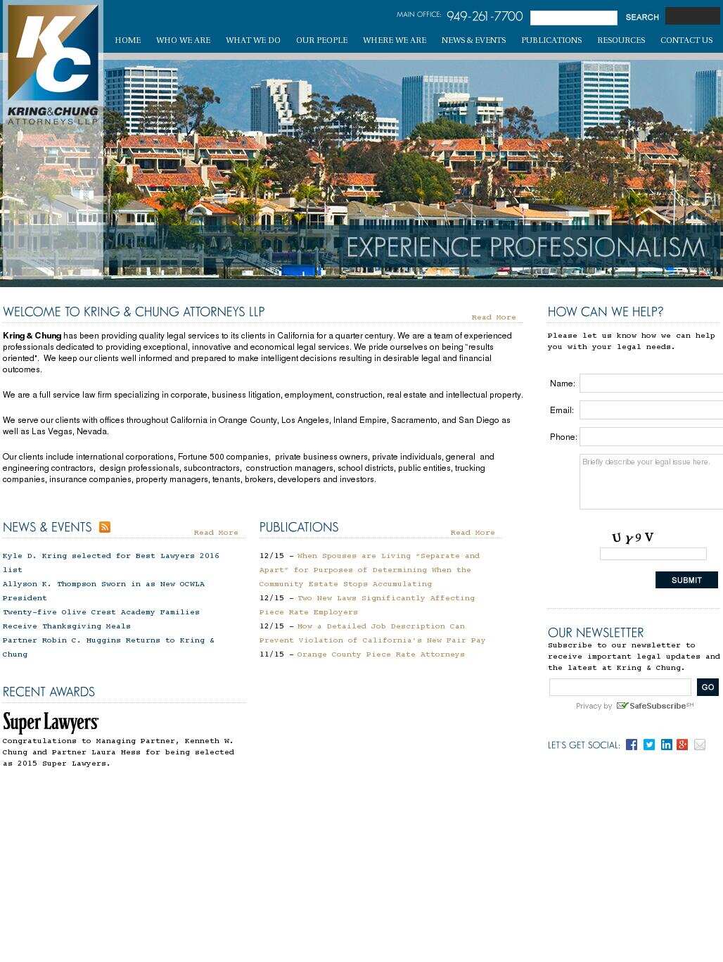 Kring & Chung Attorneys LLP - San Diego CA Lawyers