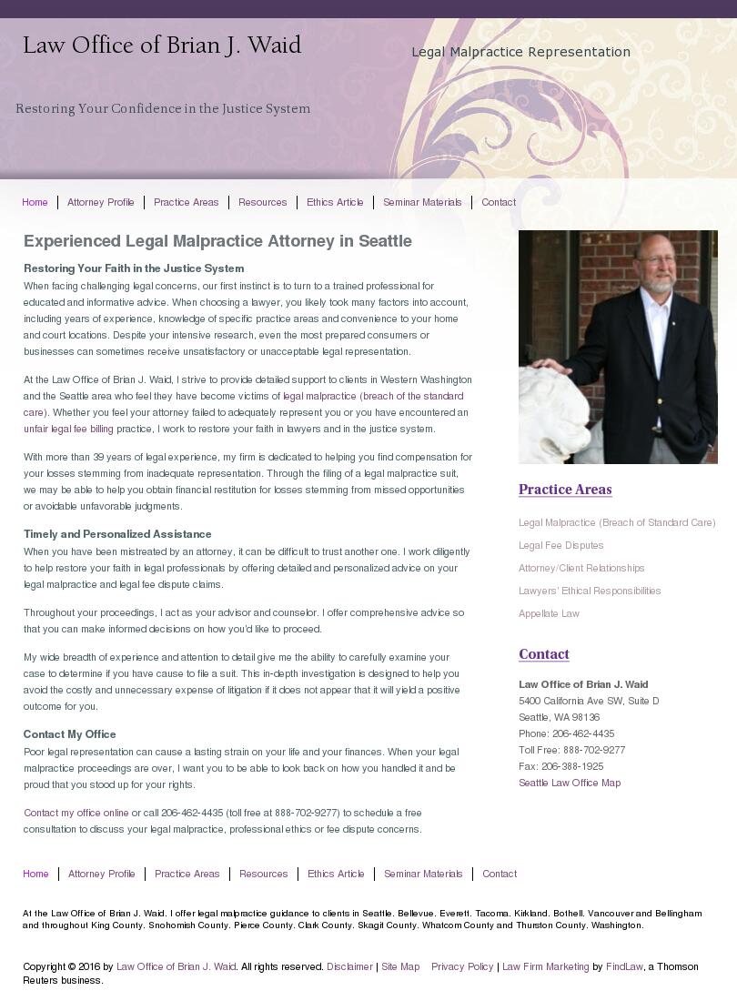 Law Office of Brian J. Waid - Seattle WA Lawyers