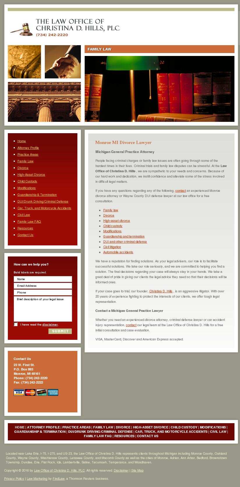 Law Office of Christina D. Hills, PLC - Monroe MI Lawyers