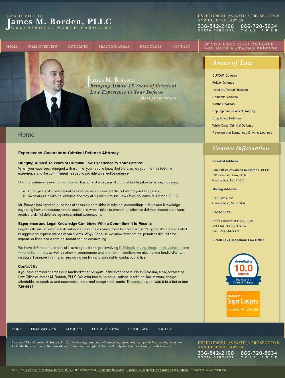 Law Office of James M. Borden, PLLC - Greensboro NC Lawyers