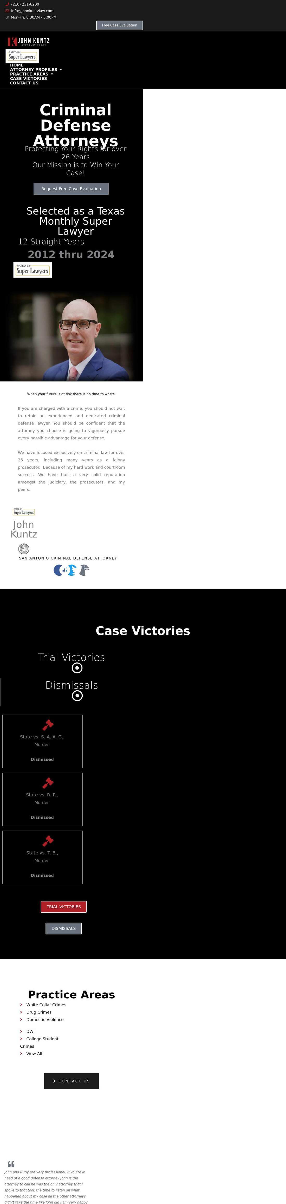 Law Office of John Kuntz - San Antonio TX Lawyers