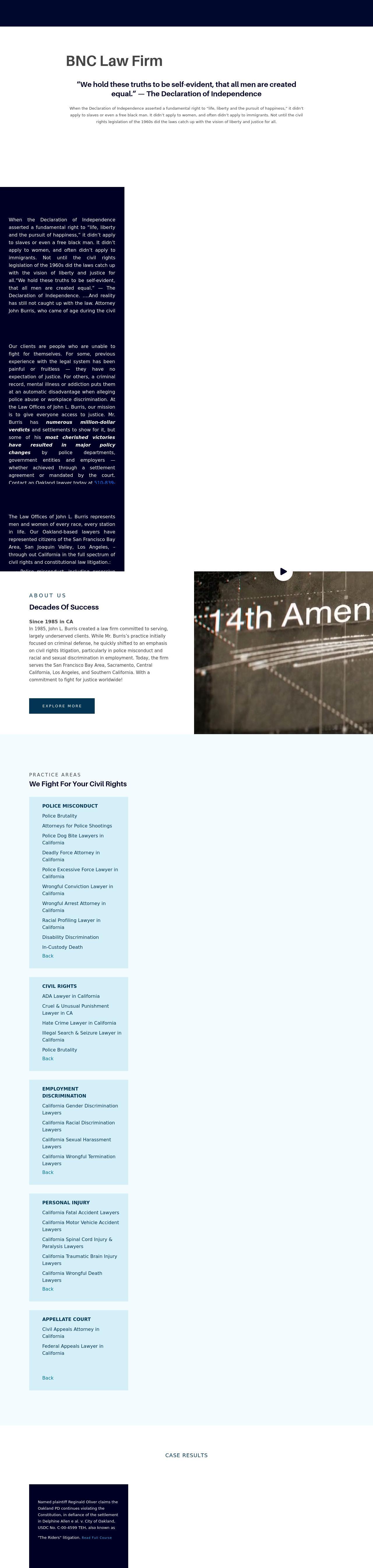Law Office of John L. Burris - Oakland CA Lawyers