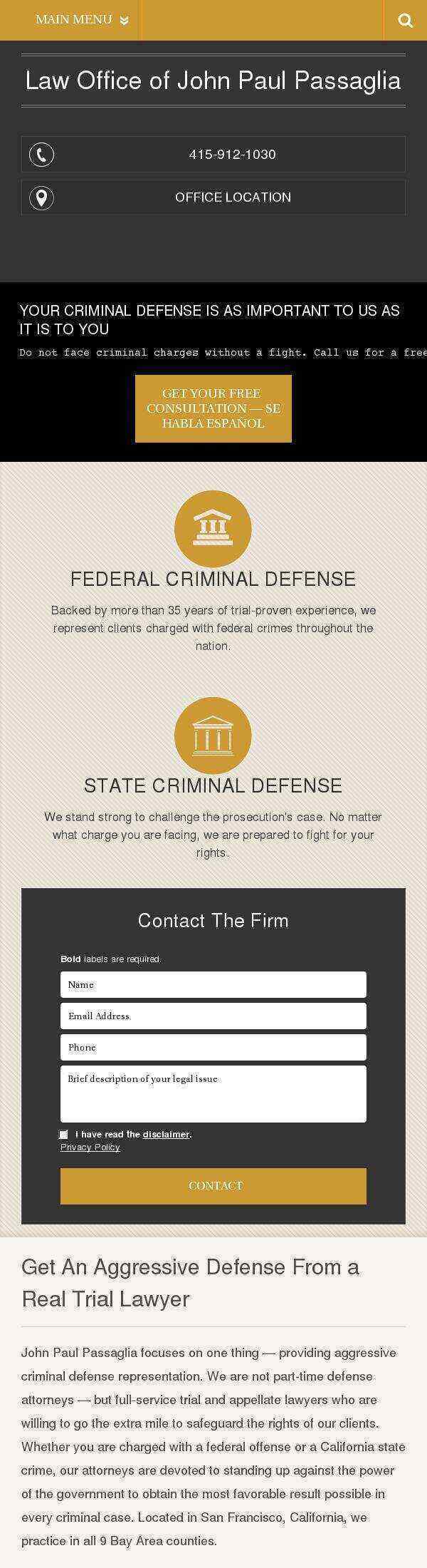 Law Office Of John Paul Passaglia - San Francisco CA Lawyers