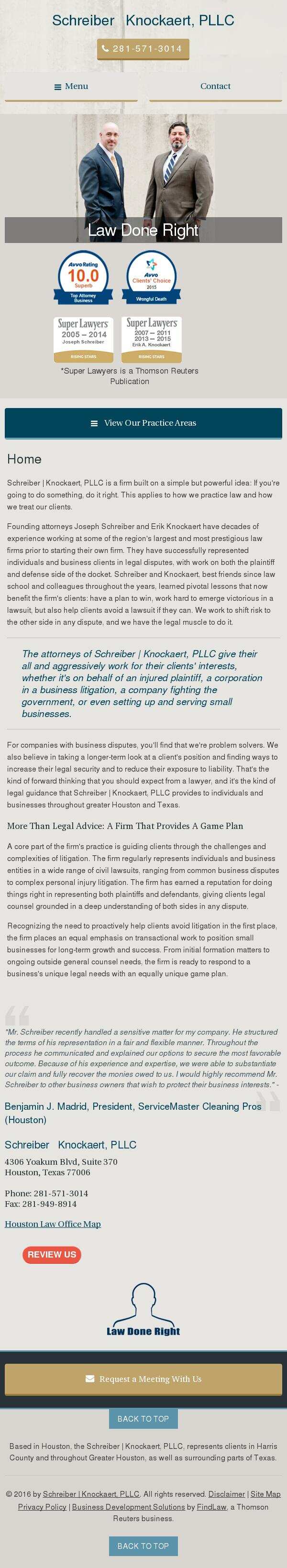 Law Office of Joseph M. Schreiber, P.C. - Houston TX Lawyers