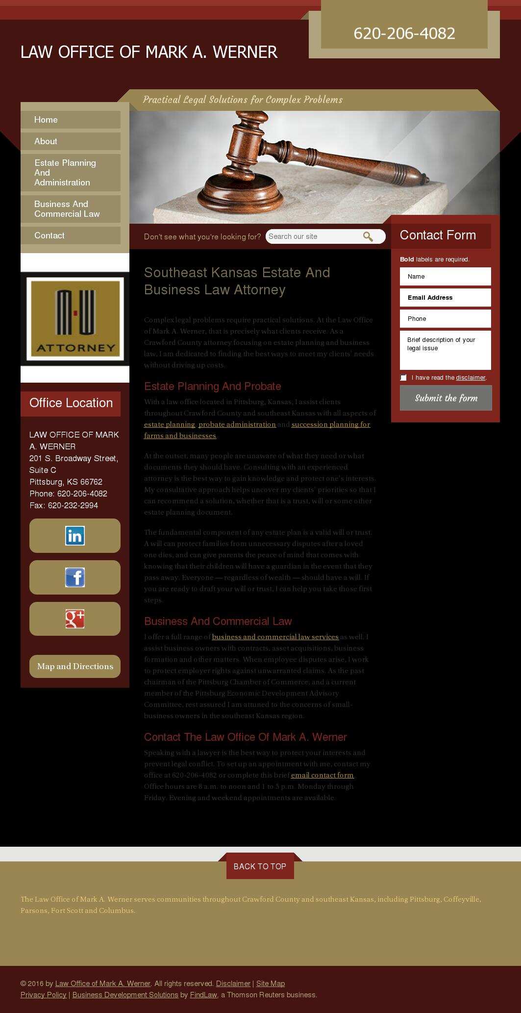 Law Office of Mark A. Werner - Pittsburg KS Lawyers