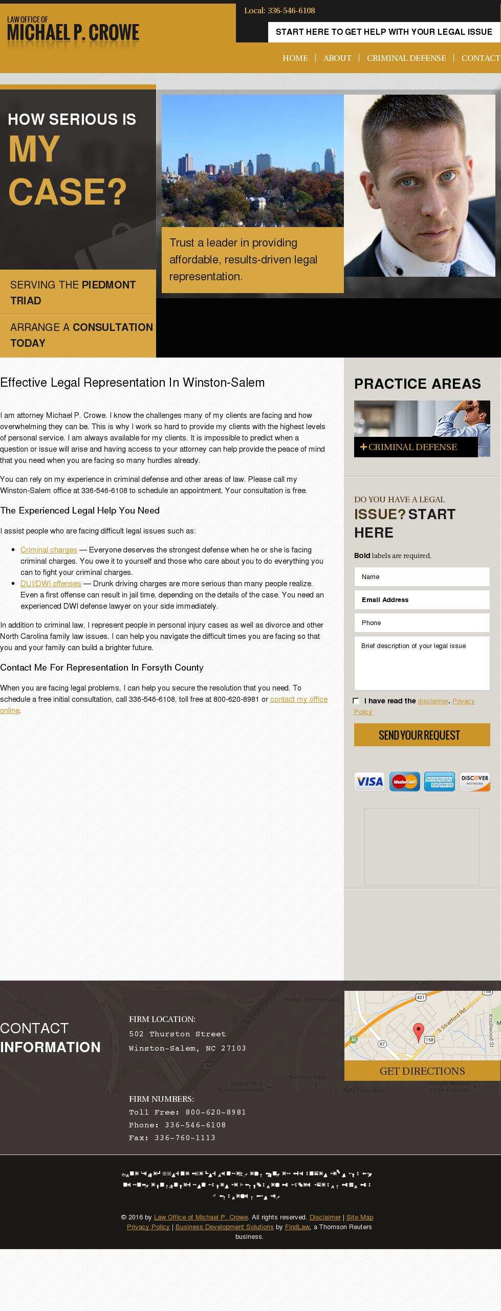 Law Office of Michael P. Crowe - Winston Salem NC Lawyers