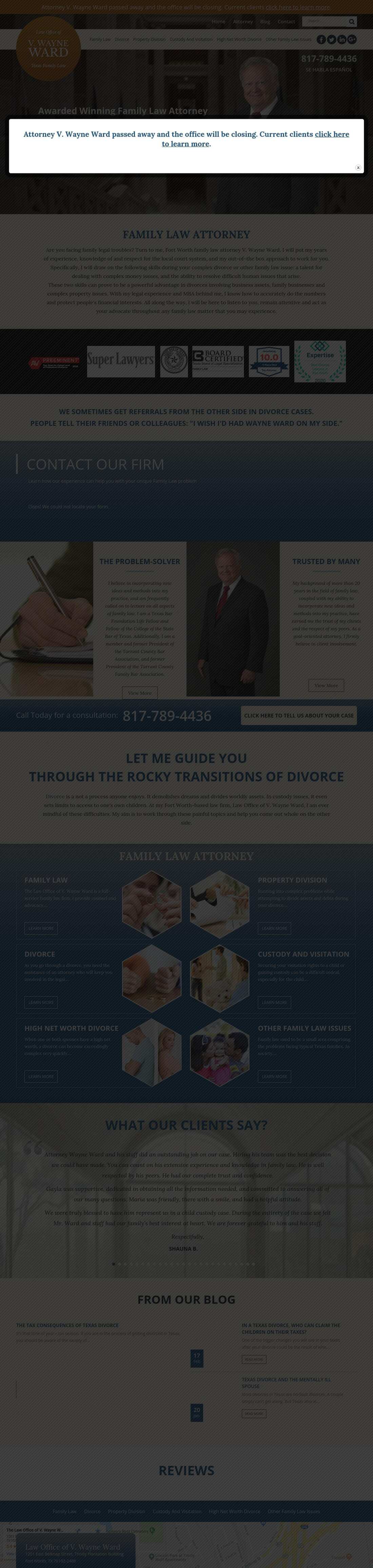 Law Office of V. Wayne Ward - Fort Worth TX Lawyers