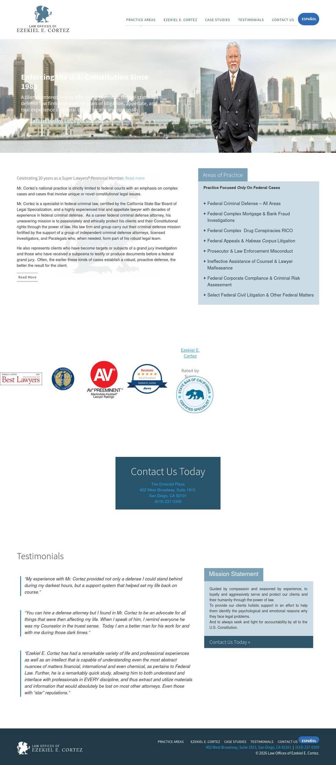 Law Offices of Ezekiel E. Cortez, APC - San Diego CA Lawyers