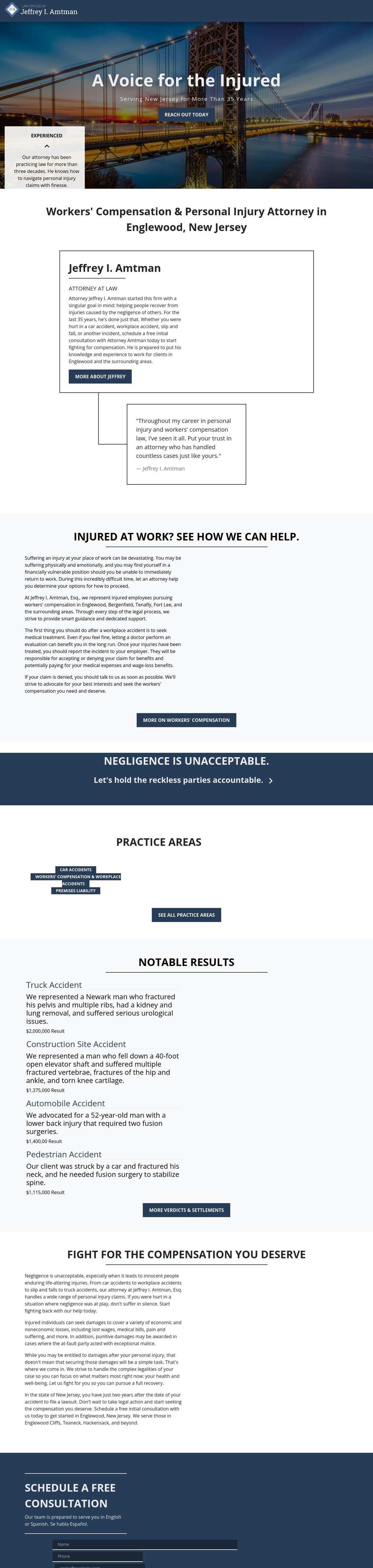 Law Offices of Jeffrey I. Amtman - Newark NJ Lawyers