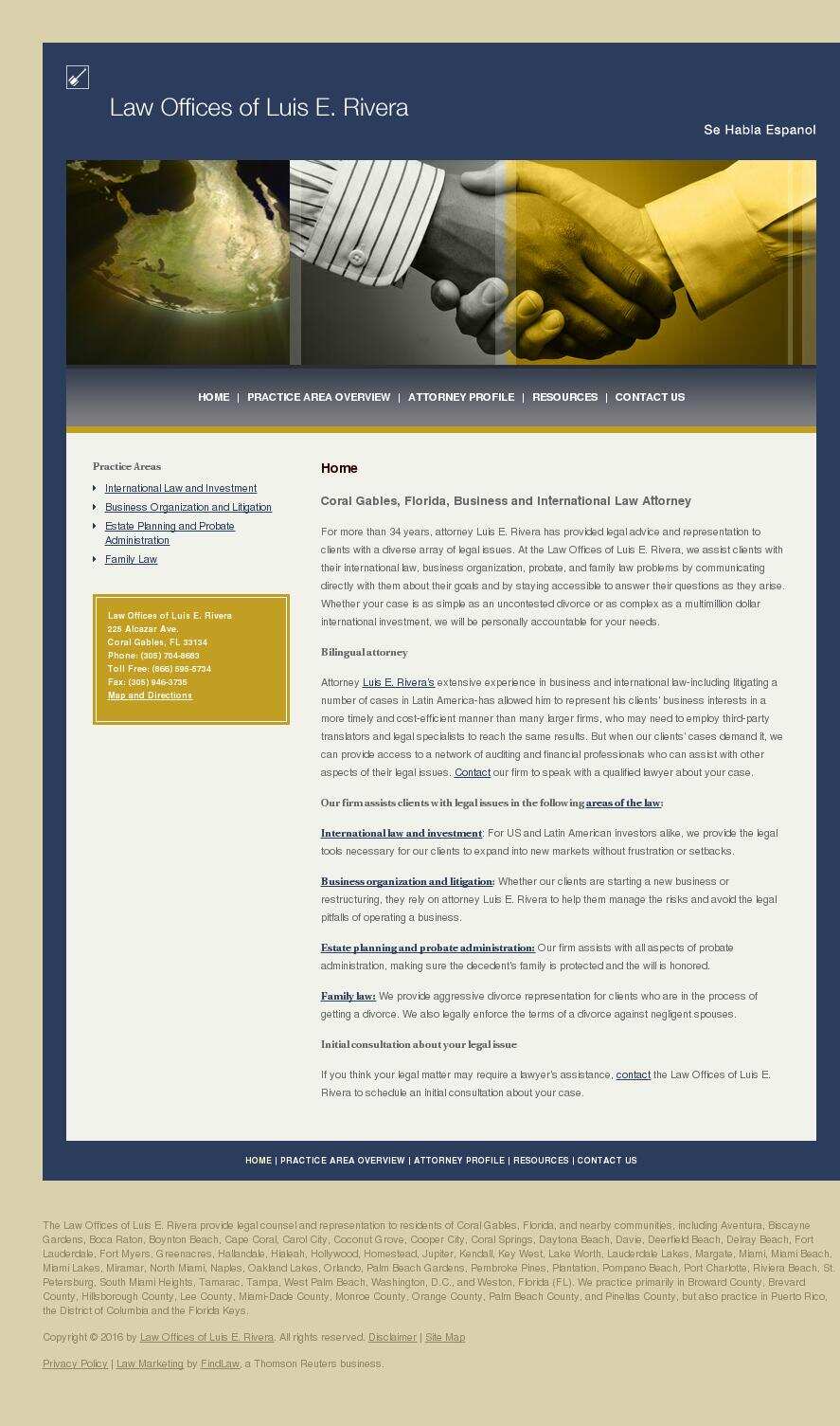 Law Offices of Luis E. Rivera - Coral Gables FL Lawyers