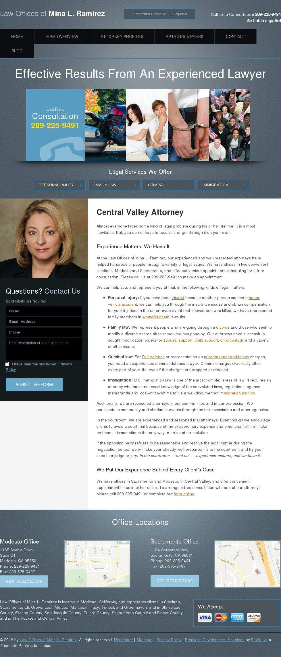 Law Offices of Mina L. Ramirez - Modesto CA Lawyers