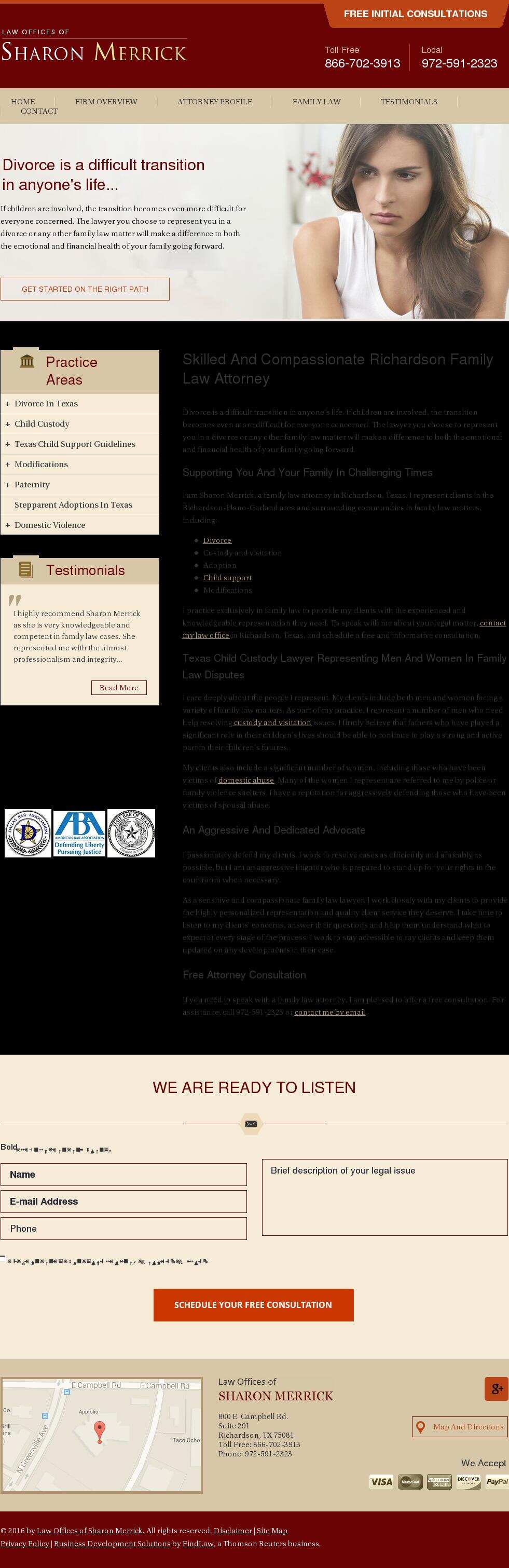 Law Offices of Sharon Merrick - Richardson TX Lawyers