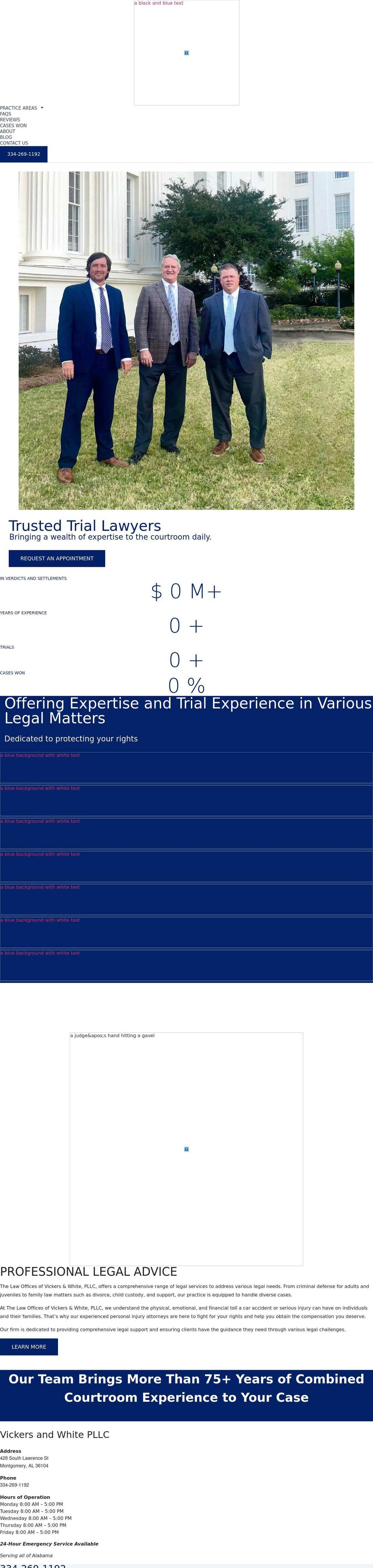 Law Offices of Vickers & White, PLLC - Montgomery AL Lawyers