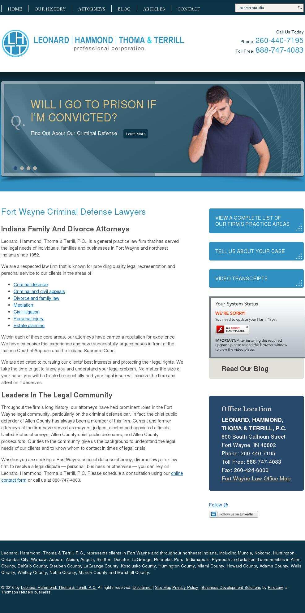 Leonard, Hammond, Thoma & Terrill, P.C. - Fort Wayne IN Lawyers