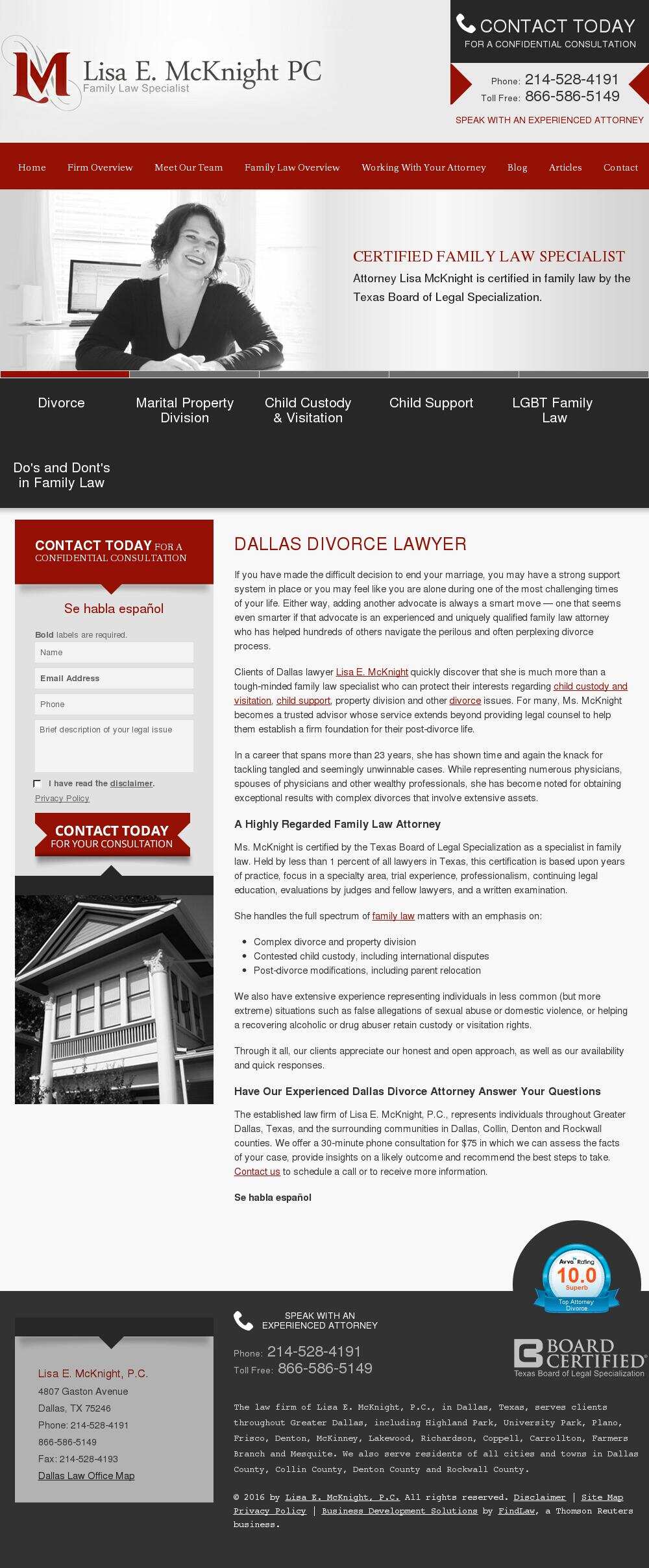 Lisa E. McKnight, P.C. - Dallas TX Lawyers
